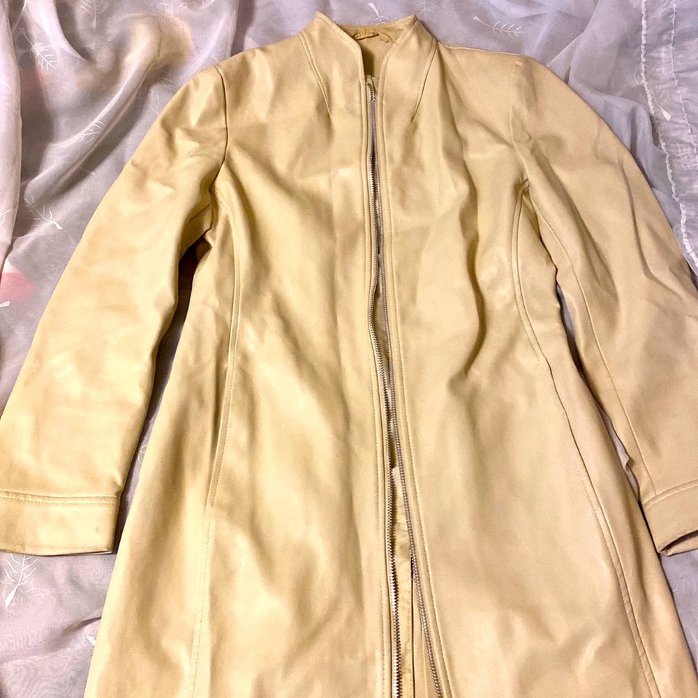 Good quality, vegan leather, Topshop, size 8/36 jacket-dress.